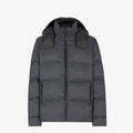 Fendi Grey Hooded Baffled Puffer Jacket — hero