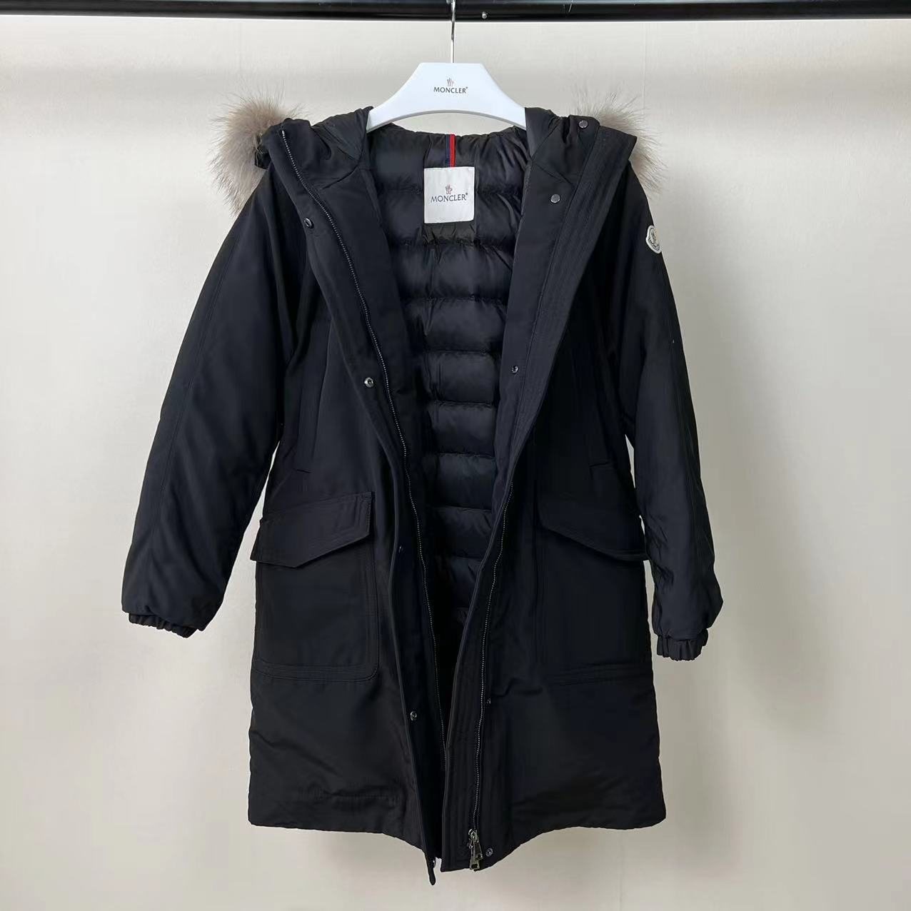 Moncler Women's Long Down Coat — detail