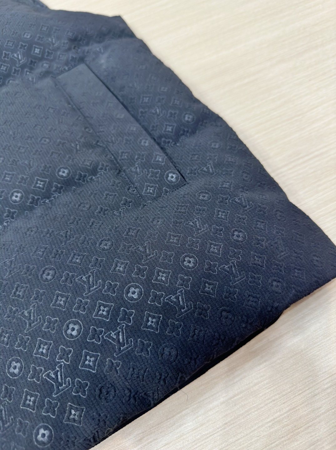 LV Reversible Monogram Puffer Vest — fabric_closeup