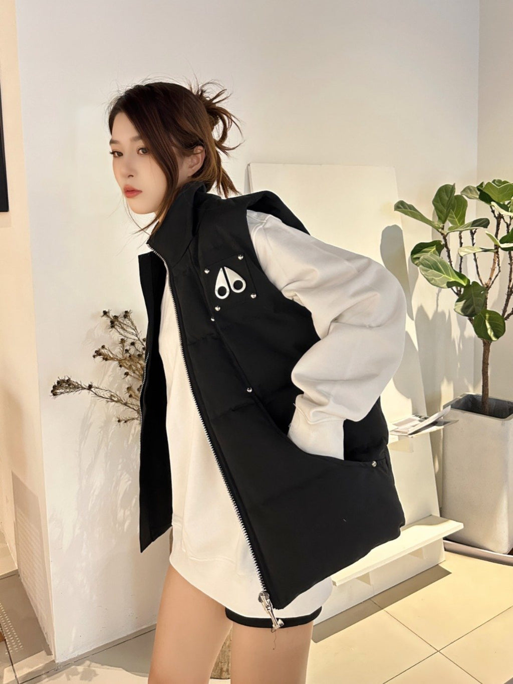 Moose Knuckles Quilted Down Vest — context