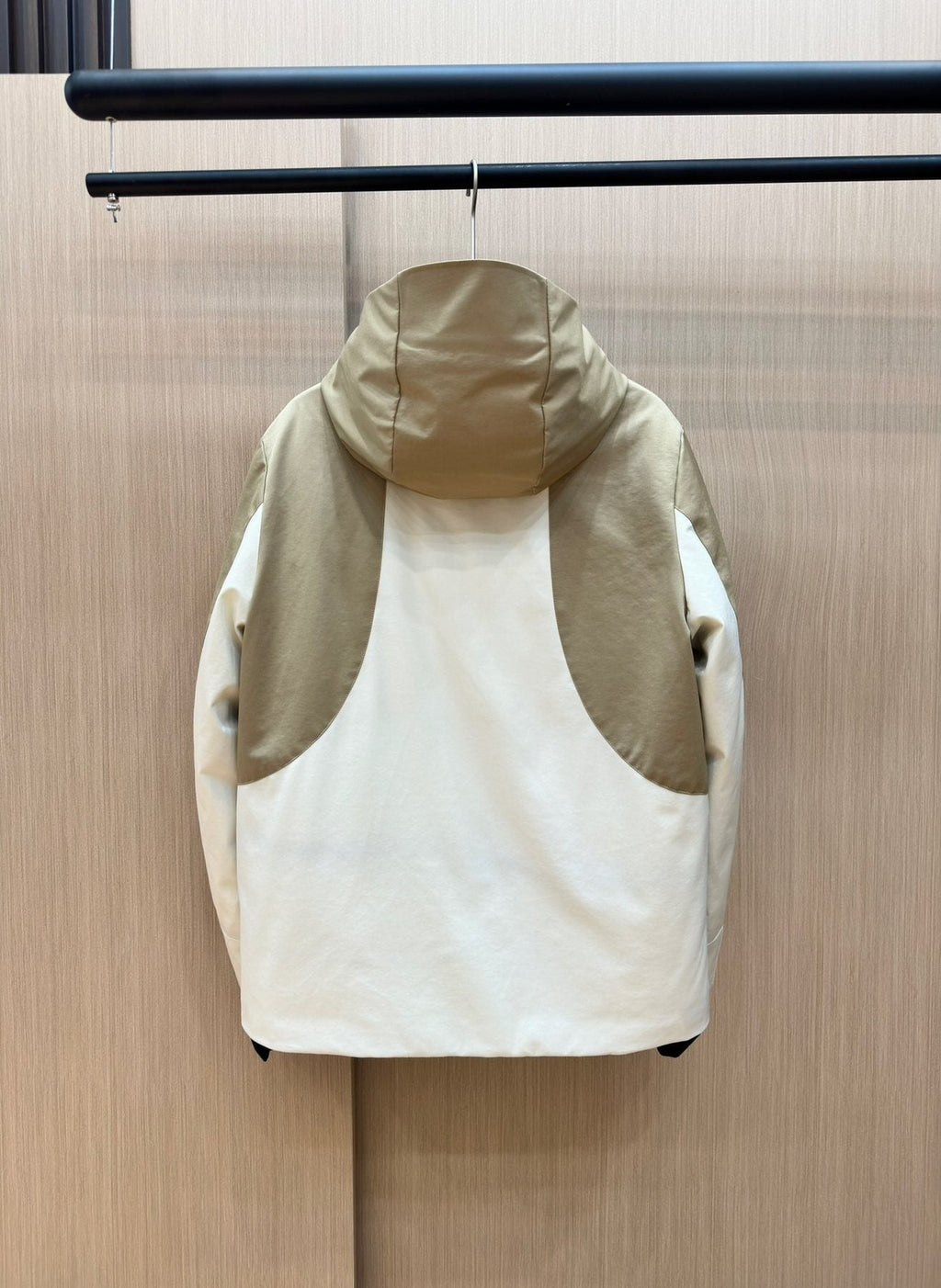 Moncler Color-Block Hooded Puffer Coat — back
