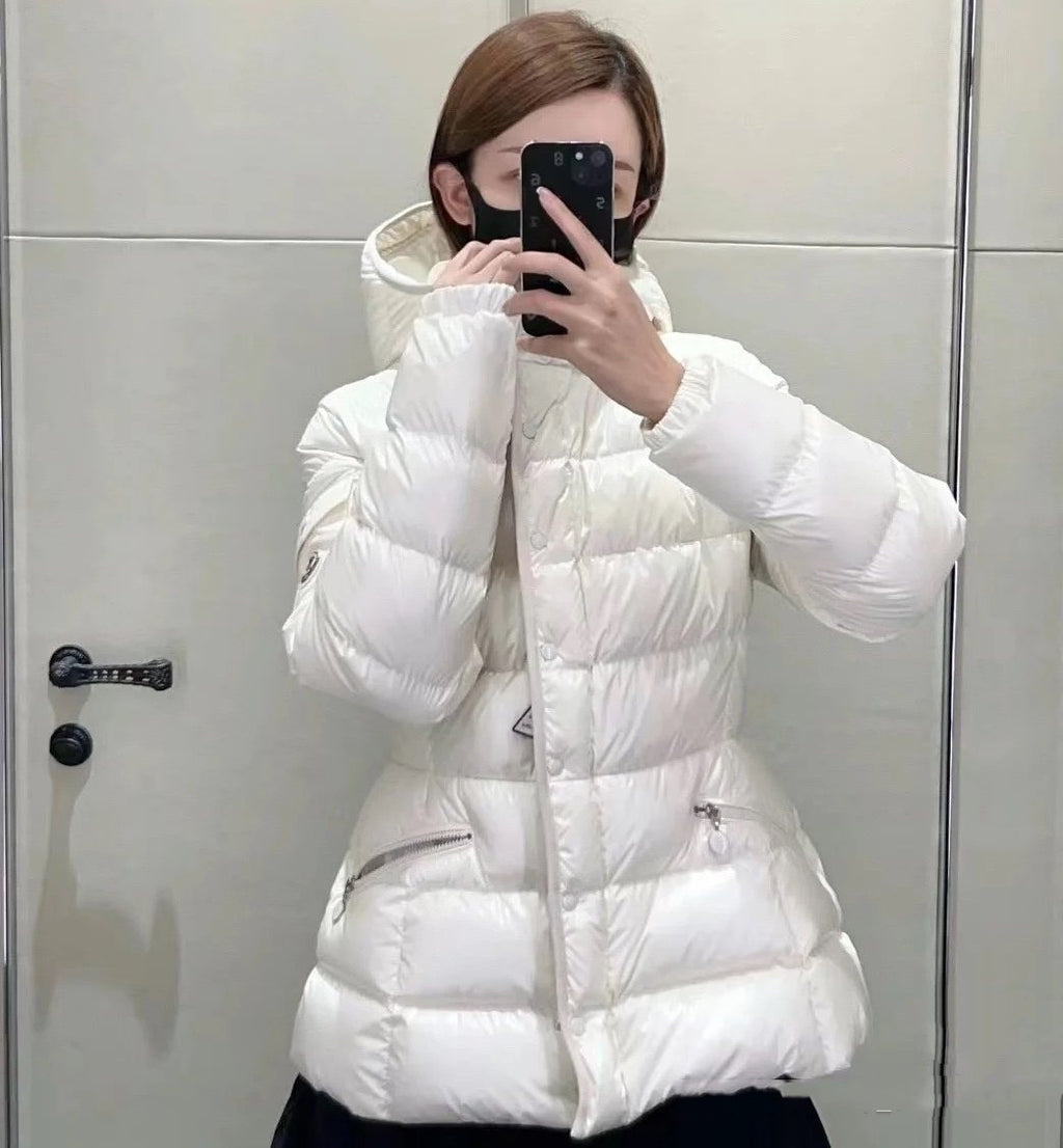 Moncler Hooded Quilted Puffer Coat — detail