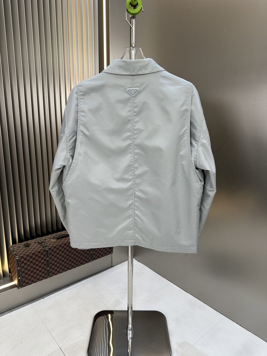 Prada Collared Button-Front Jacket — back