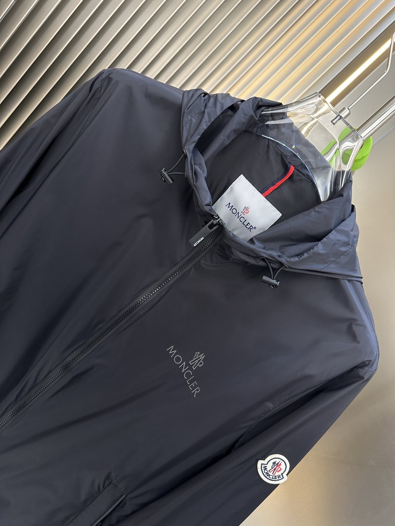 Moncler Hooded Zip-Front Jacket — detail