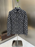 LV All-Over Monogram Button-Front Jacket — hero