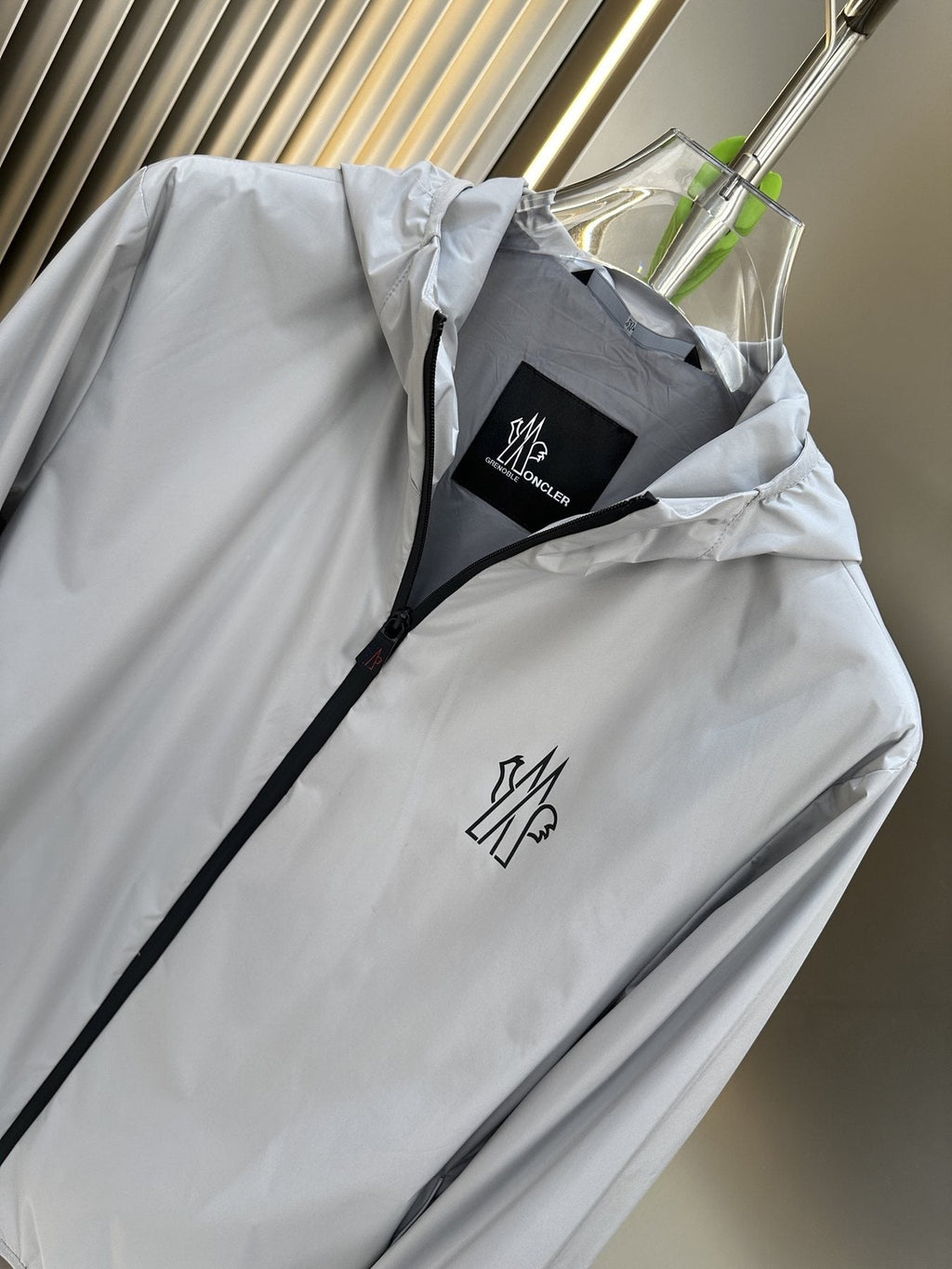 Moncler Hooded Zip Windbreaker — neck_label