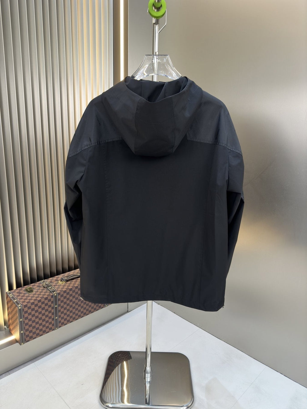 Moncler Hooded Tonal-Panel Zip Jacket — back