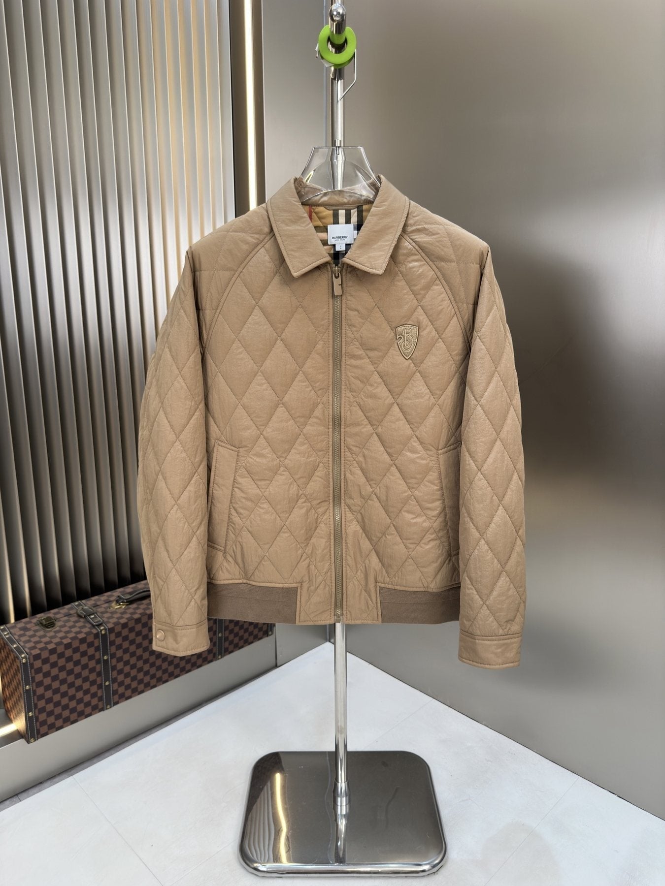 Burberry Diamond-Quilted Check-Lined Jacket — front