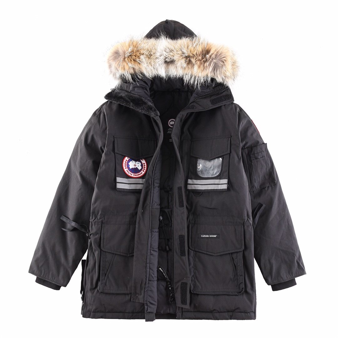 Canada Goose Hooded Long Down Jacket — hero