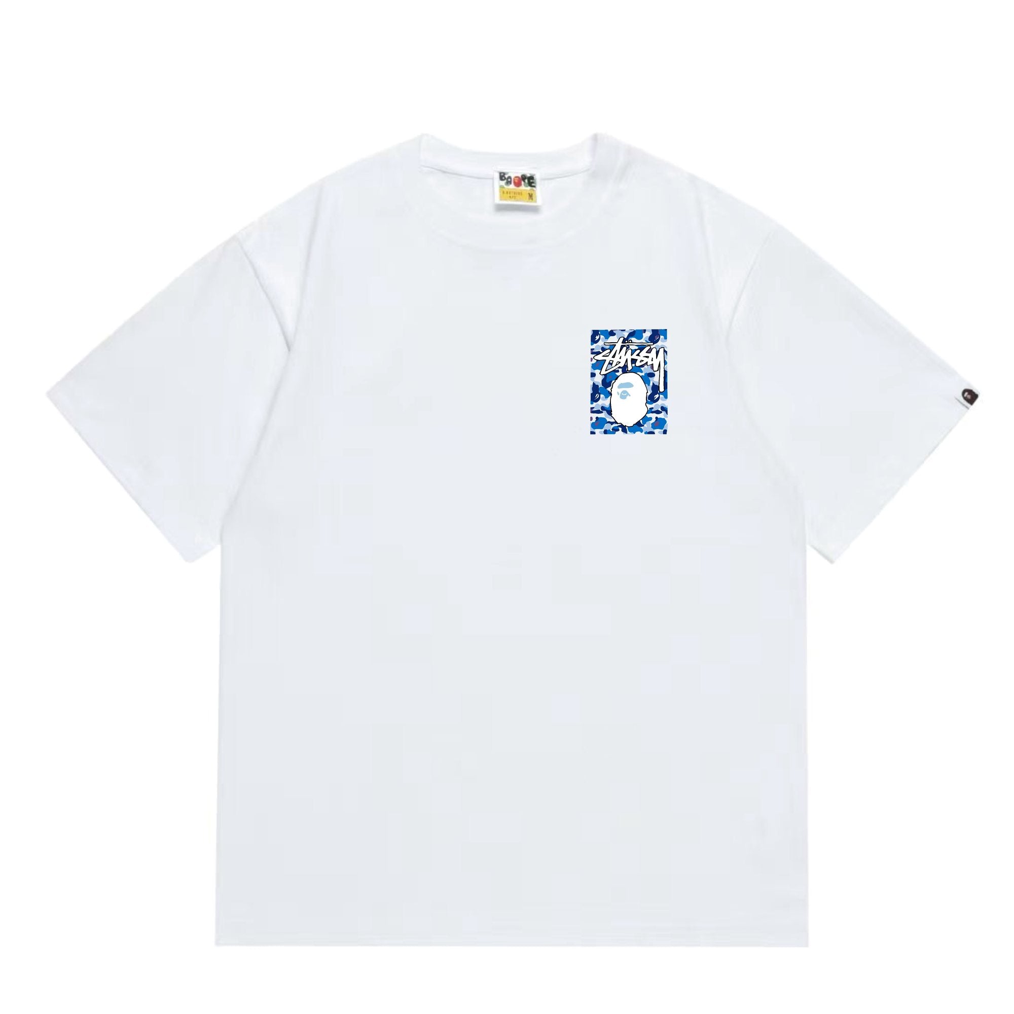BAPE Blue Camo Ape Graphic T-Shirt — front