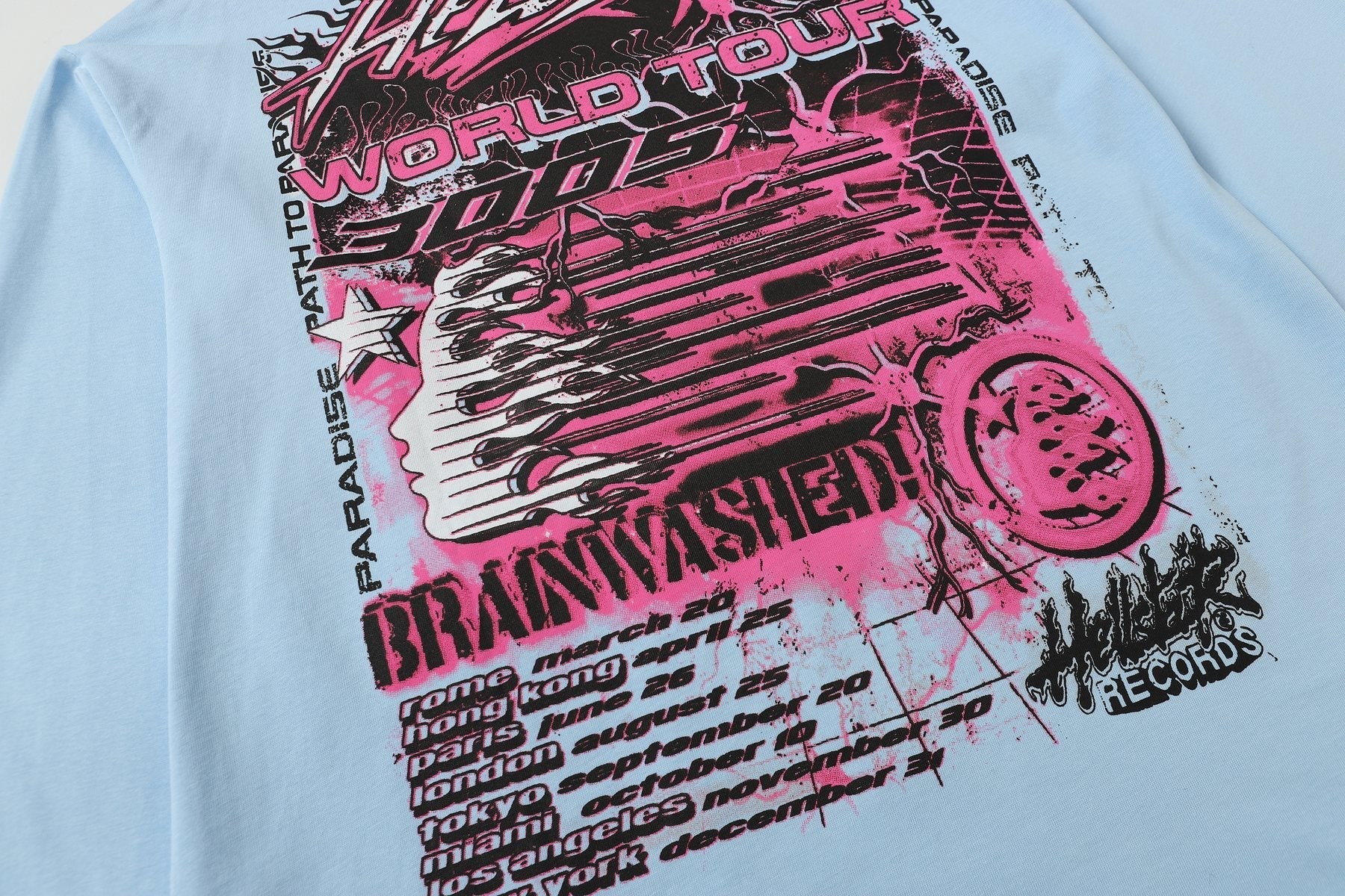 Helistar World Tour Graphic Long-Sleeve T-Shirt — detail