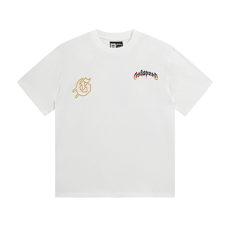 Godspeed Skull Flame Graphic T-Shirt — front