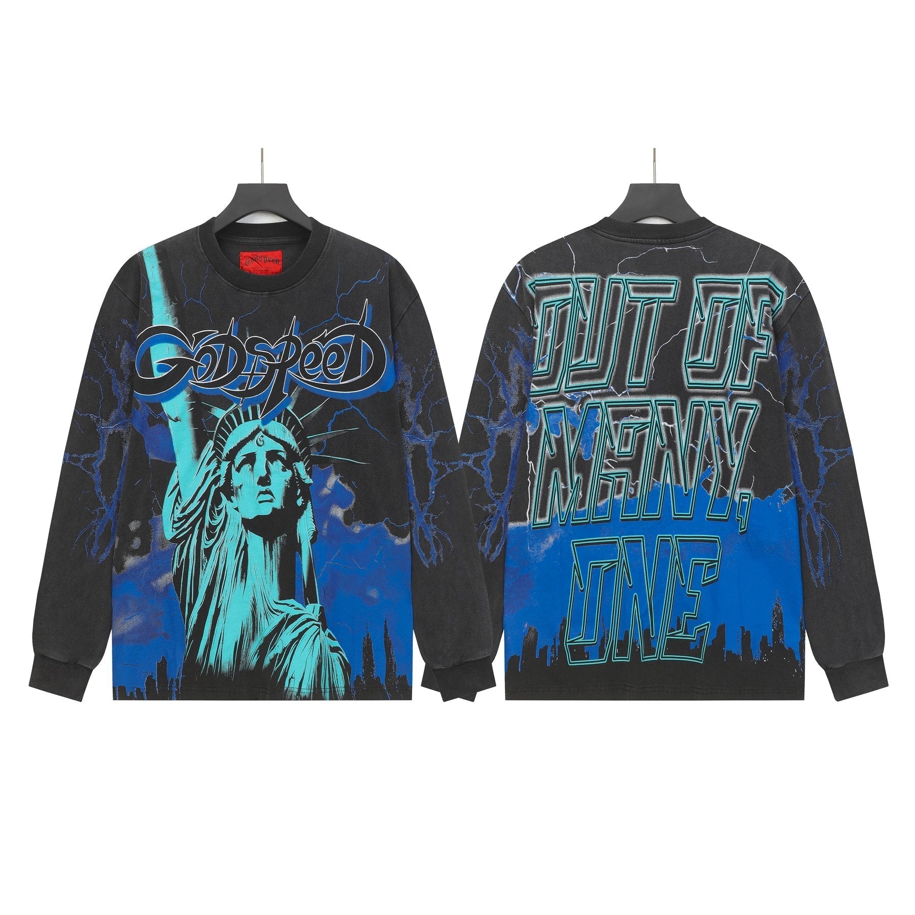 Godspeed Lightning Graphic Long-Sleeve T-Shirt — front