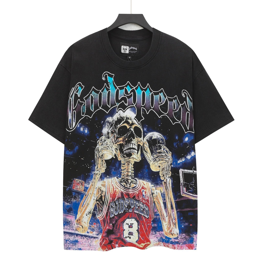 Godspeed Washed Black Graphic T-Shirt — hero