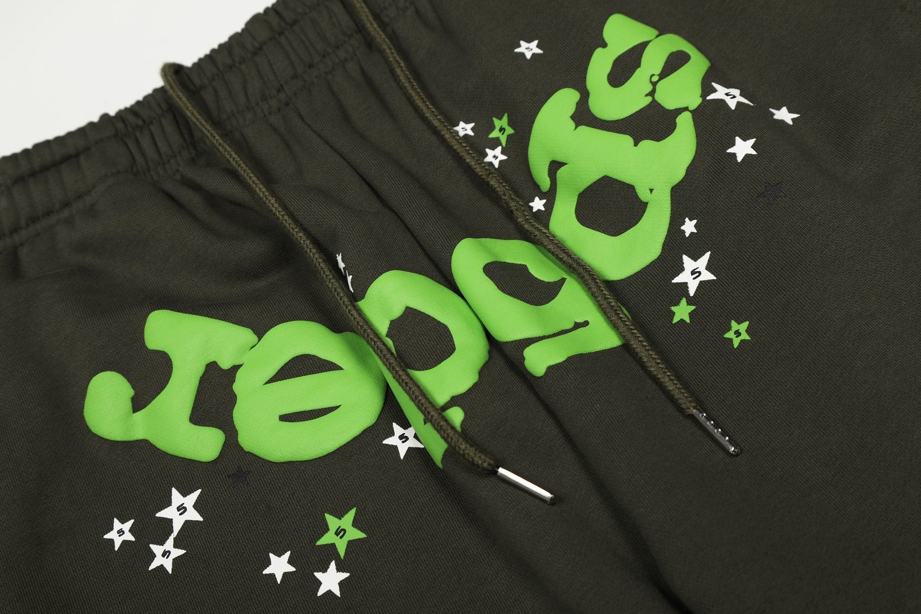 Sp5der Dark Olive Spider Web Star Matching Set — detail