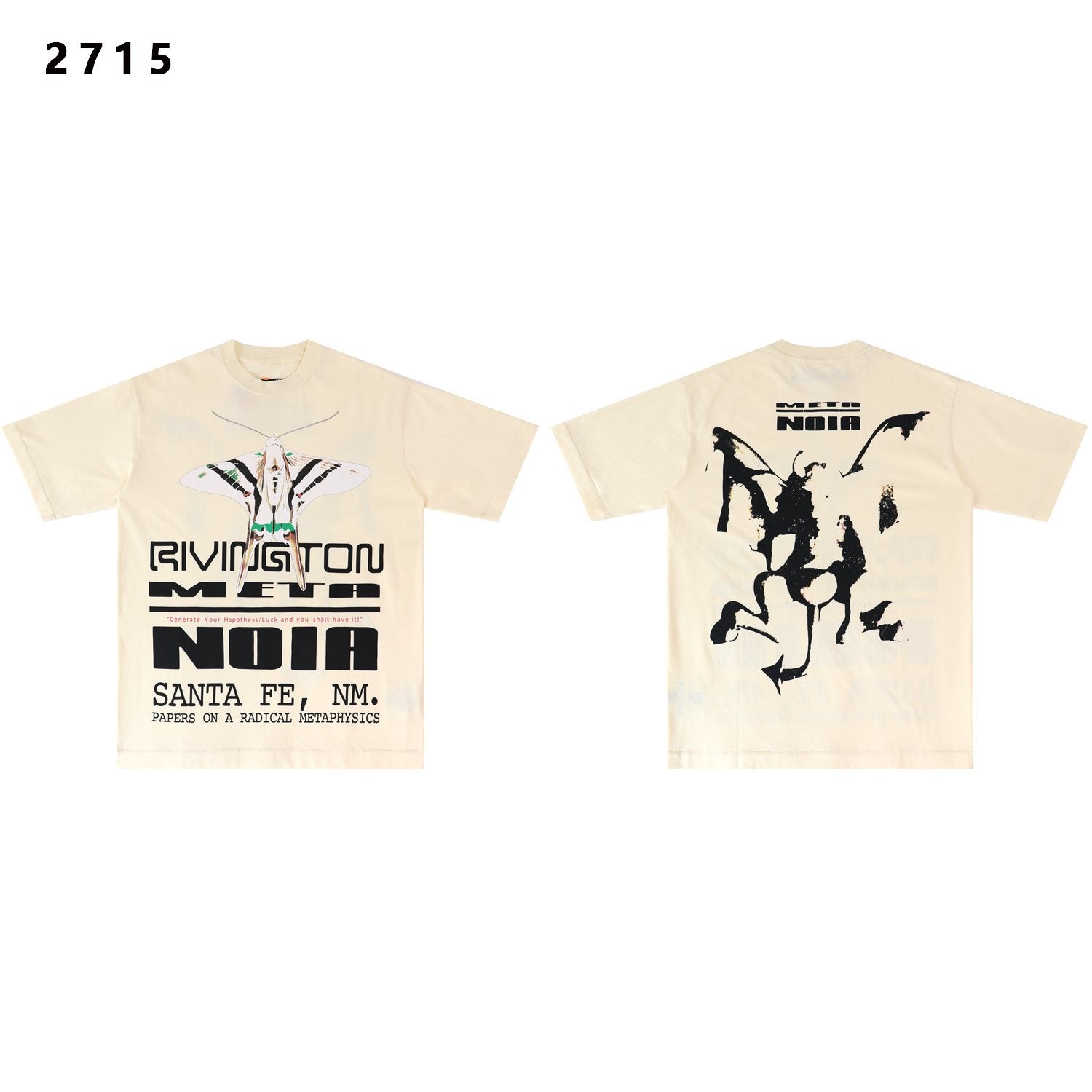 RRR123 Moth Graphic Short-Sleeve T-Shirt — front