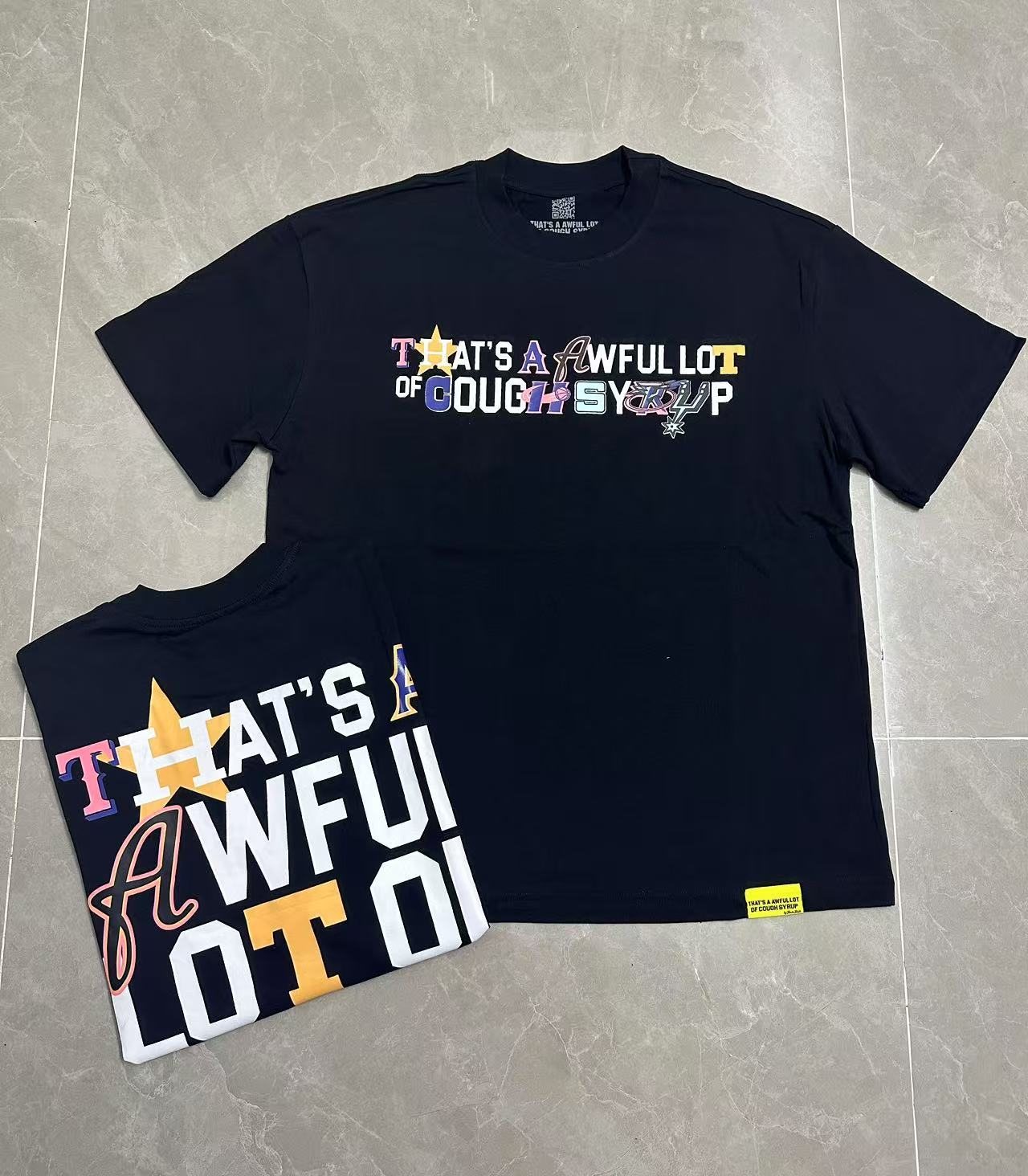 THAT'S A AWFUL LOT OF COUGH SYRUP Front & Back Graphic T-Shirt — front