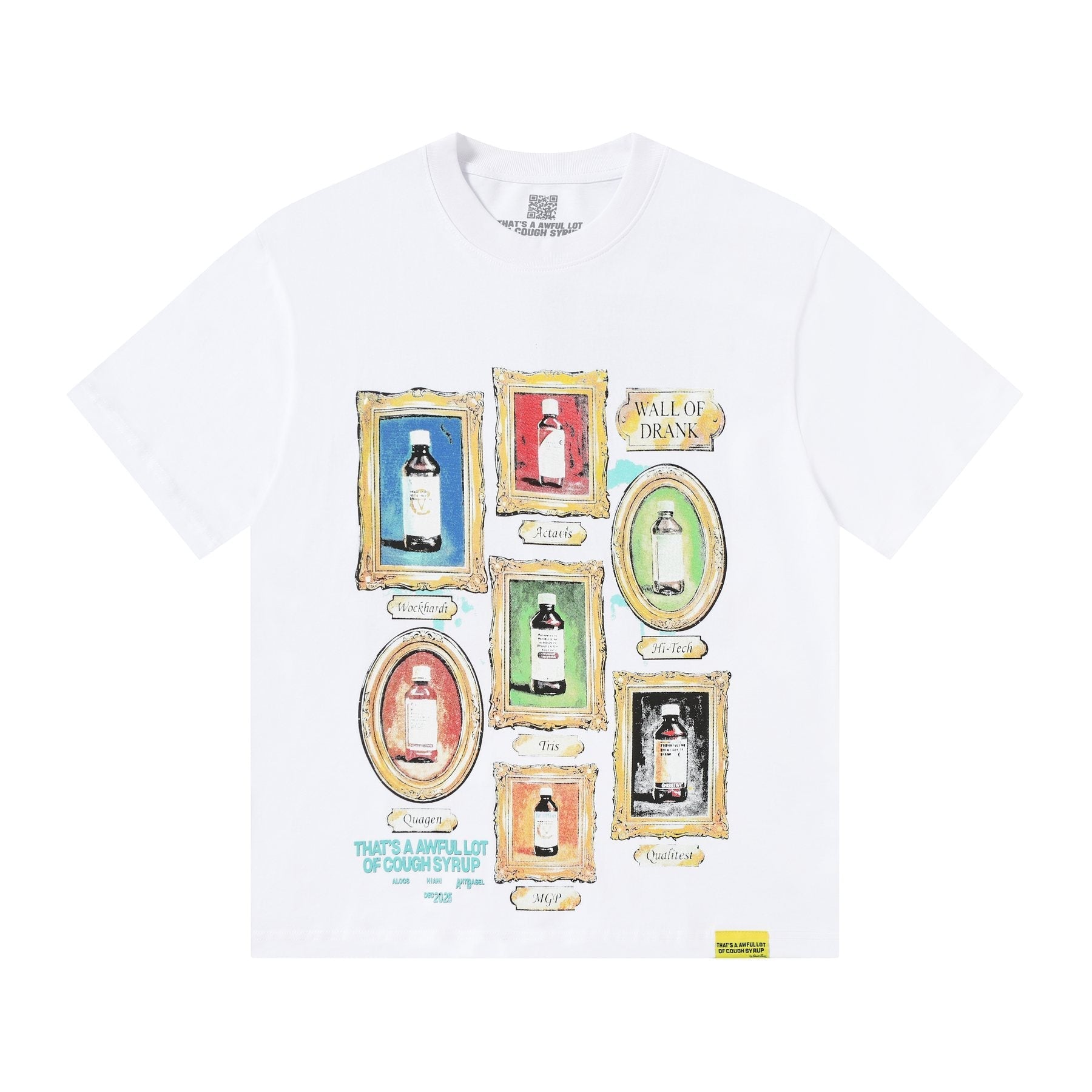 THAT'S A AWFUL LOT OF COUGH SYRUP Bottle Graphic T-Shirt — front