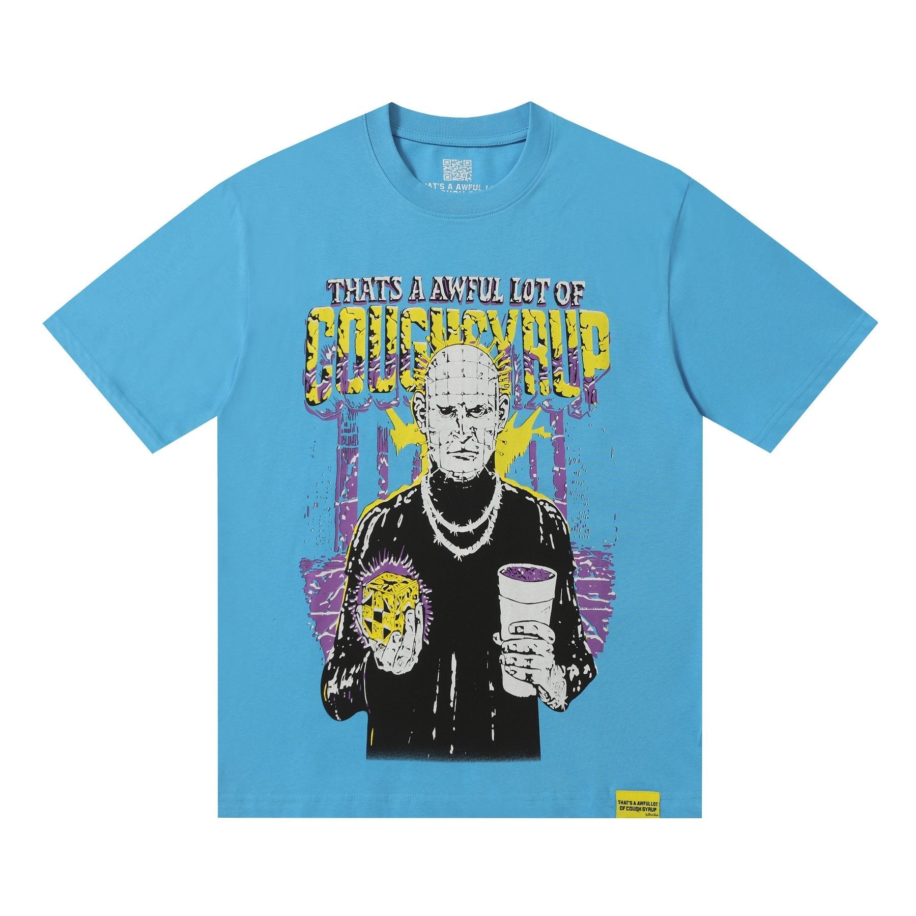 THAT'S A AWFUL LOT OF COUGH SYRUP Character Graphic Short-Sleeve T-Shirt — front