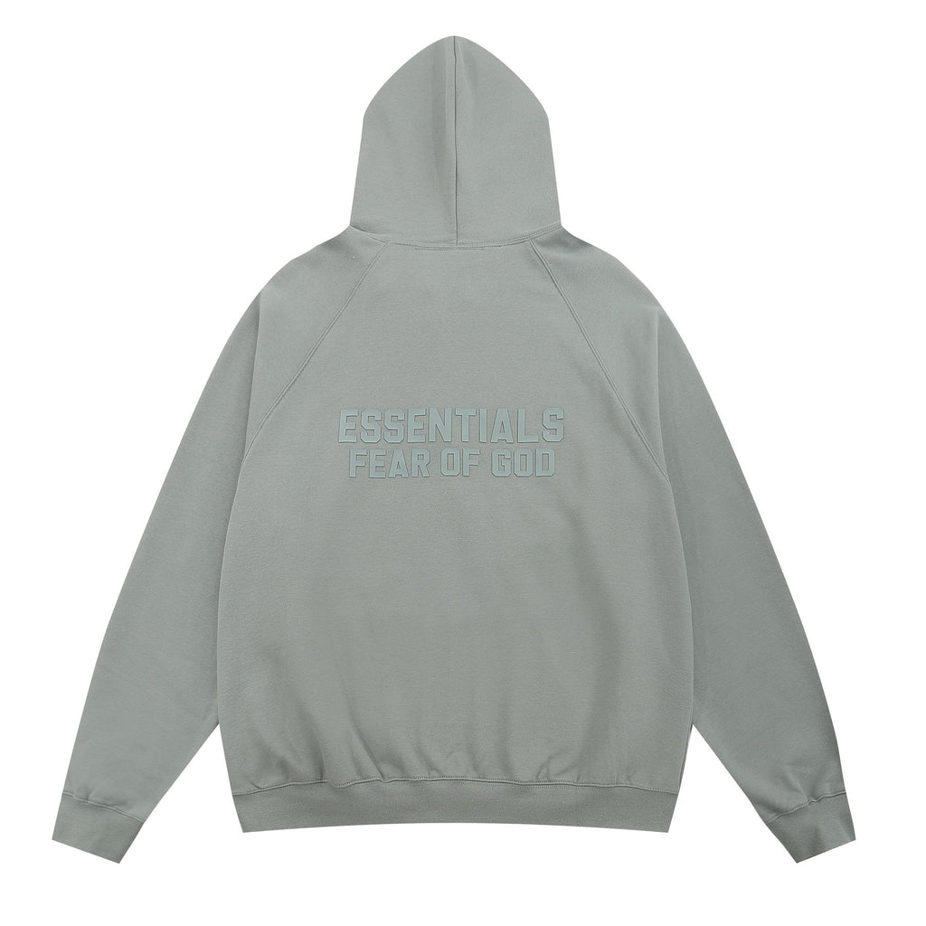 Essentials Fear of God Tonal Logo Full-Zip Hoodie — back