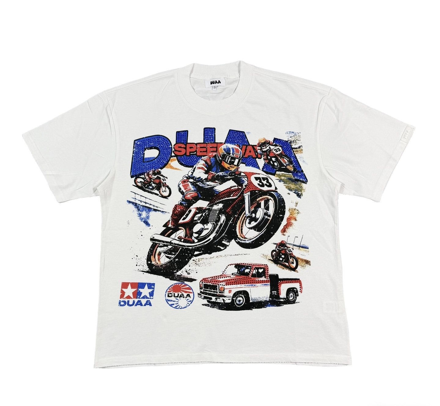 DUAA Speedway Motorcycle Racing Graphic T-Shirt — hero