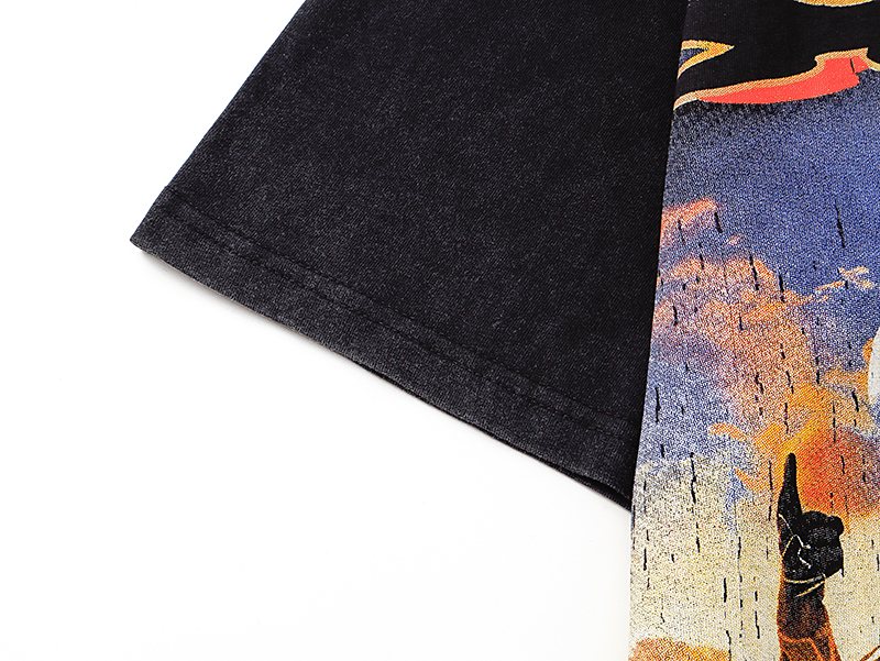 Godspeed Washed Black Racing Graphic T-Shirt — detail