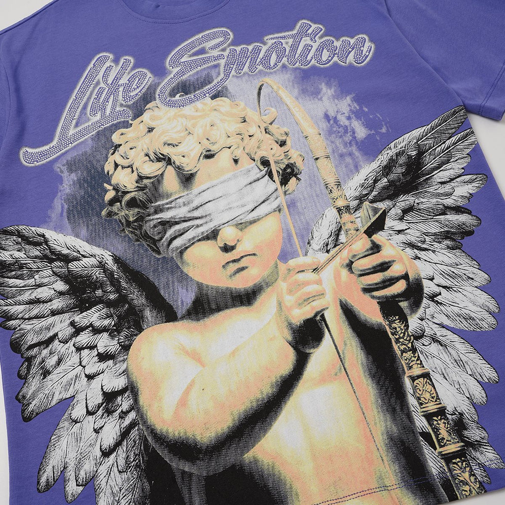 MIXED EMOTION Angel Graphic Short-Sleeve T-Shirt — detail