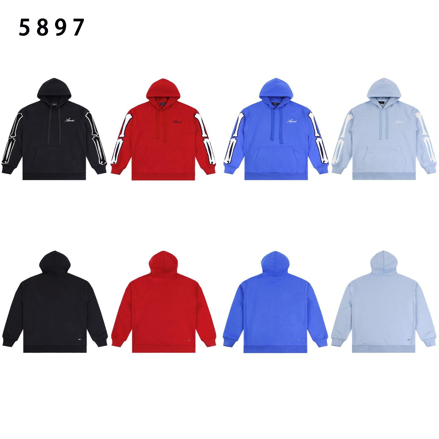 AMIRI Collegiate Bone Sleeve Graphic Hoodie — comparison