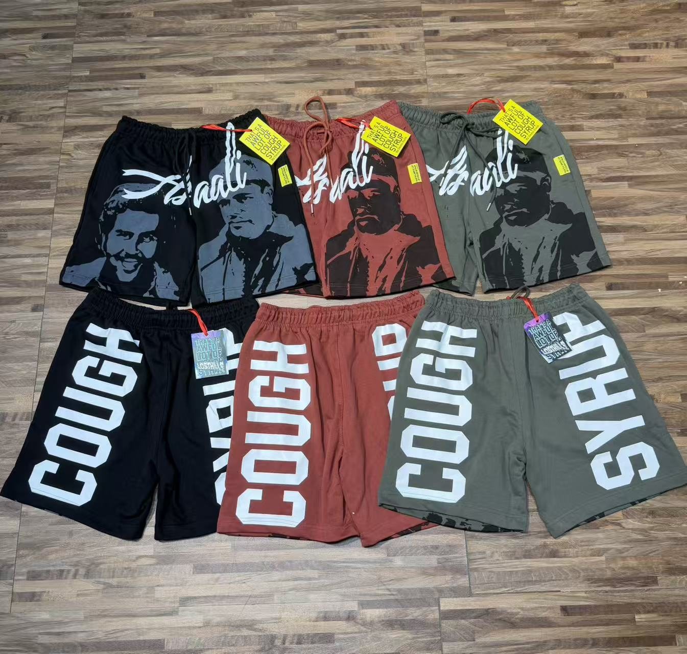 THAT'S A AWFUL LOT OF COUGH SYRUP Portrait Graphic Shorts — comparison