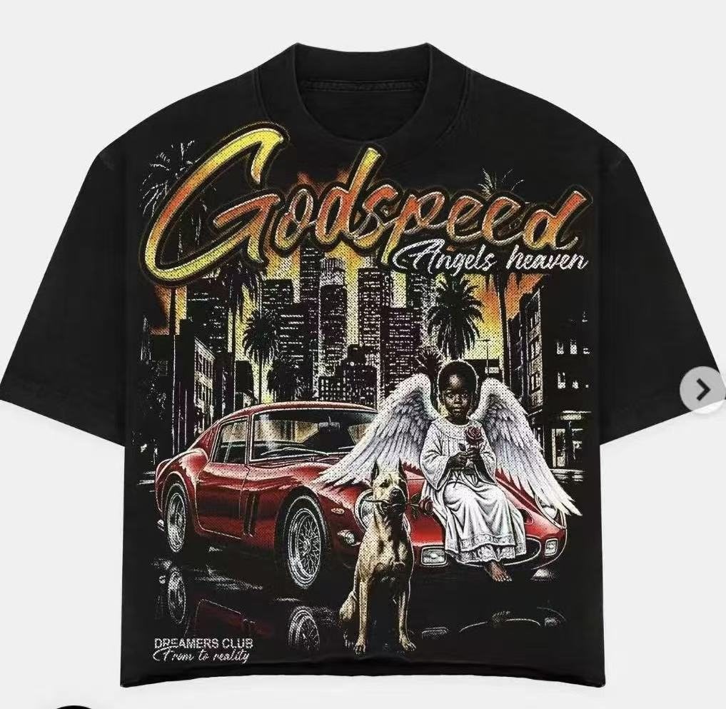 Godspeed Dreamers Club Angel Graphic Short-Sleeve T-Shirt — hero