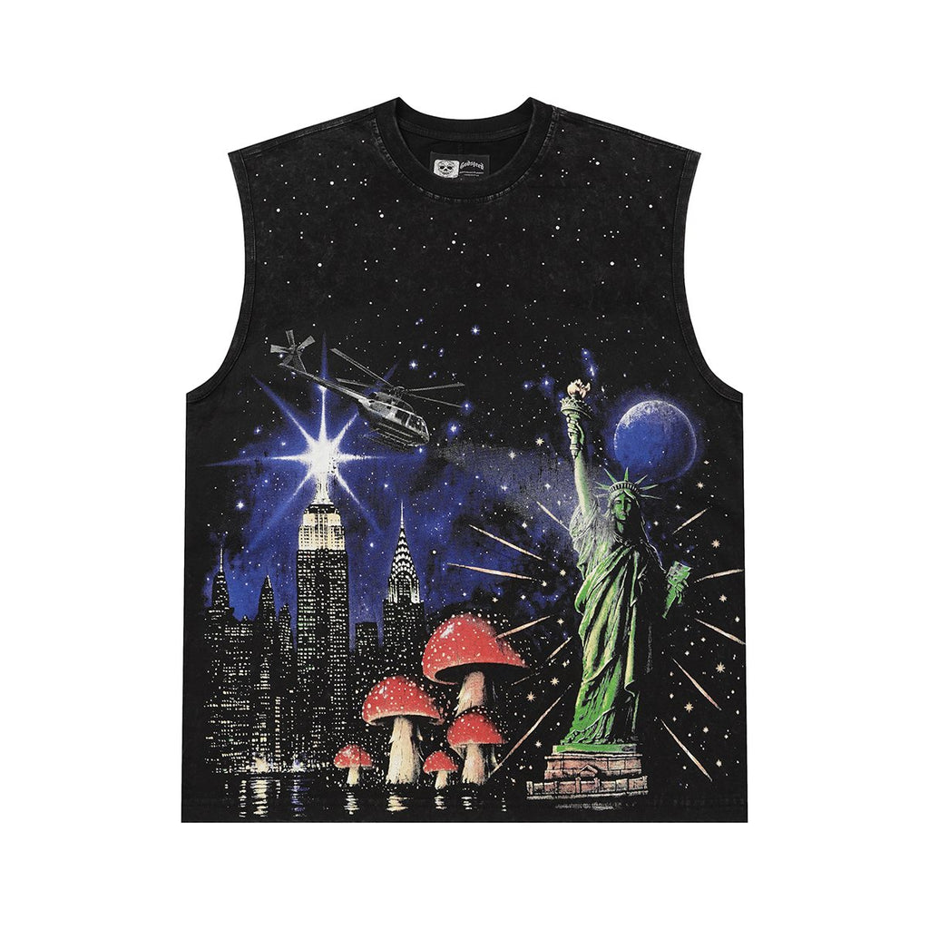 Godspeed Statue of Liberty NYC Sleeveless T-Shirt — hero