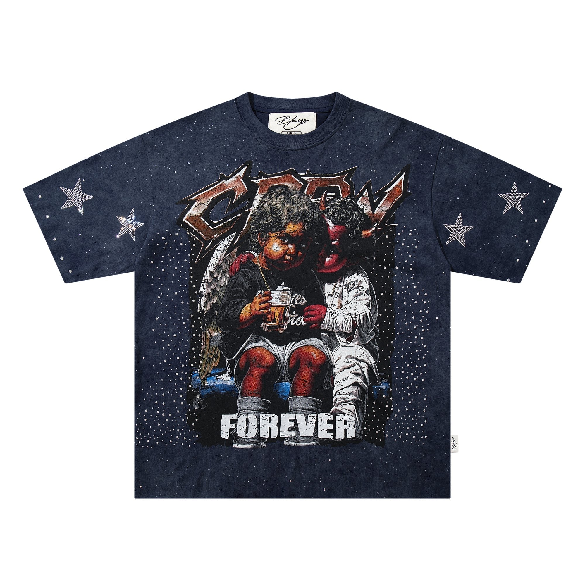 BKYS Revival Distressed Portrait Graphic T-Shirt — hero