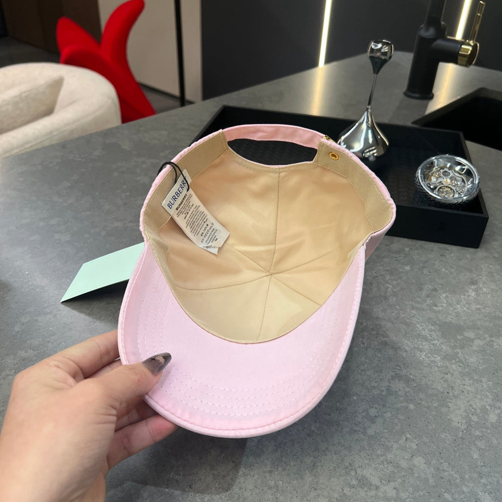 Elegant Pink Embroidered Cap for Minimalist Style