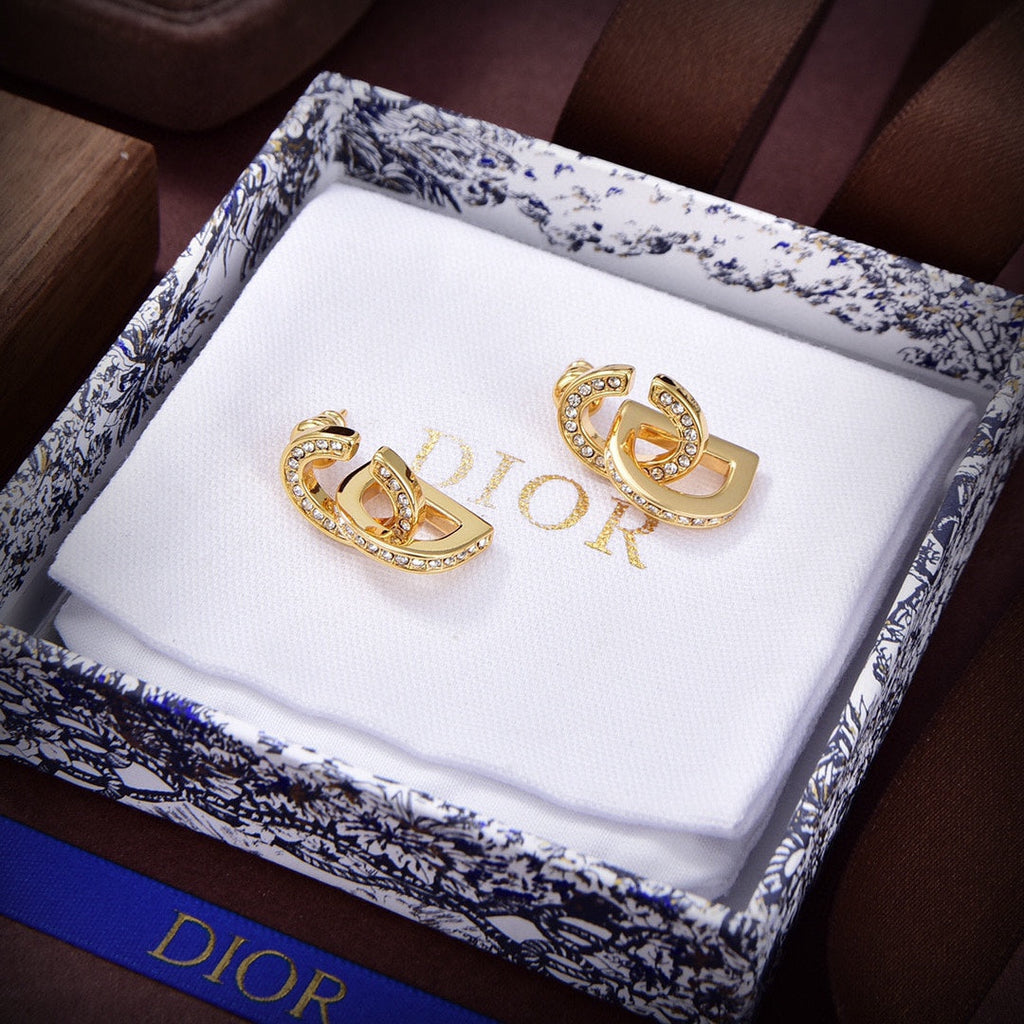 18K Dior Lock Earrings
