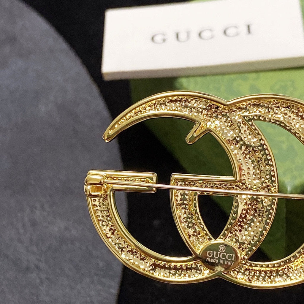 18K Double Gucci Brooch