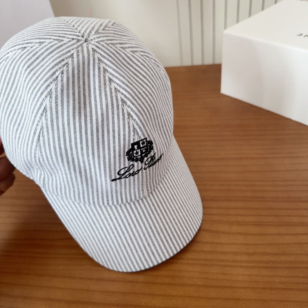 Pinstripe Cotton Baseball Cap