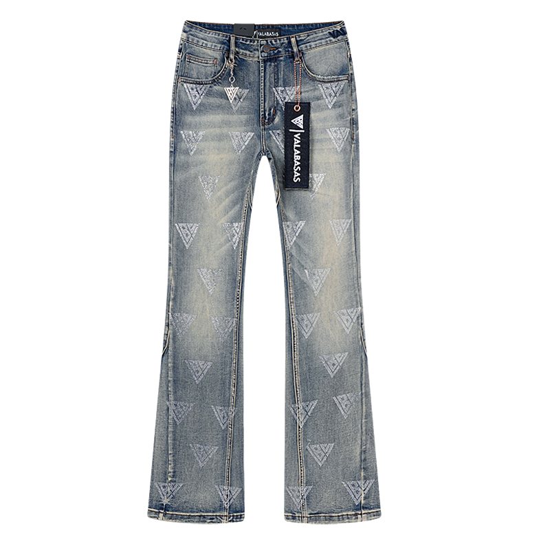 VALABASAS Rhinestone Triangle Jeans — hero